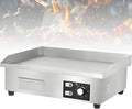 Commercial Electric Griddle, 3000 W Nonstick Stainless Steel Electric Griddle, Stainless Steel Countertop Grill with Flat Surface, 8mm thick iron plate, For Camping, Commercial 45 * 40 * 21CM