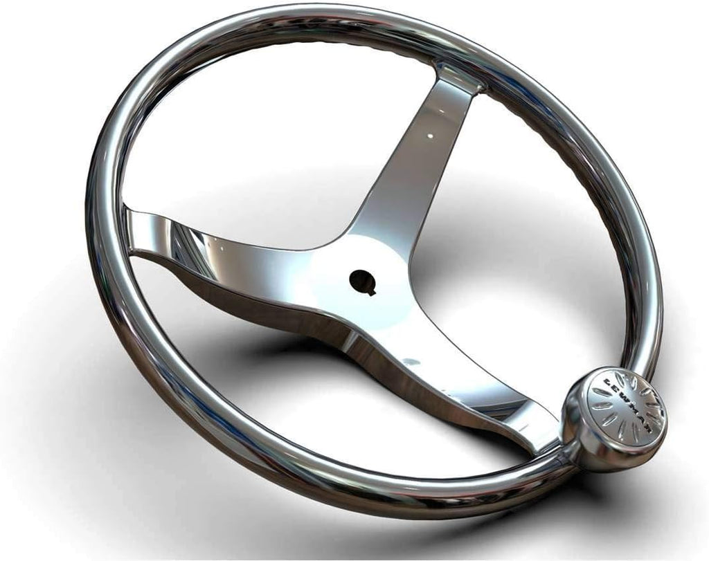 Lewmar 13.5' Powerboat Steering Wheel with PowerGrip Control Knob and 1/2' Nut