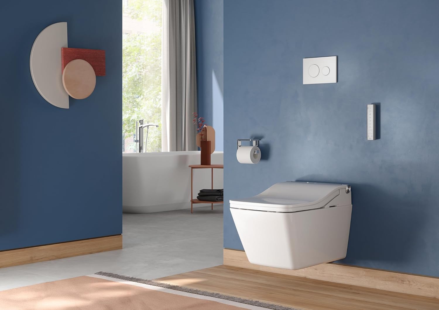 TOTO® SW WASHLET®+ Ready Square Electronic Bidet Toilet Seat with Auto Flush Ready Cotton White - SW4549AT60#01