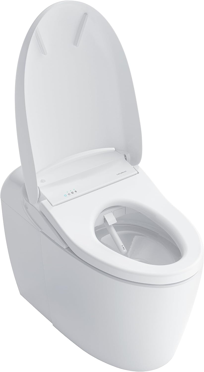 NEOREST® RS Dual Flush 1.0 or 0.8 GPF Toilet with Integrated Bidet Seat and EWATER+, Cotton White - MS8341CUMFG#01