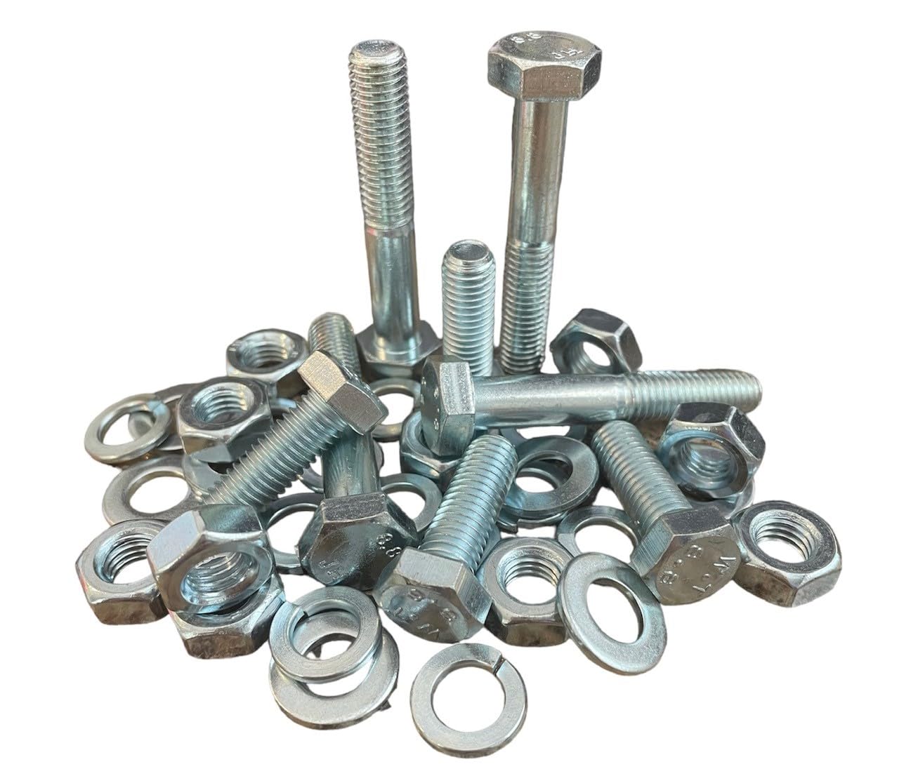 M&M Fasteners 2,540-Piece Metric Class 8.8 Hex Cap Screw Bolt Nut & Washer Assortment Kit - M6, M8, M10, M12, M14