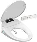 Bidet Toilet Seat with Warm Water Wash, Air Dryer, Heated Seat, Remote Control, LED Display, Self-Cleaning Nozzle, Night Light & Multiple Cleaning Modes (Round)