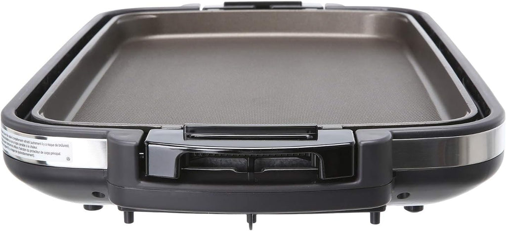 Gourmet Sizzler Electric Griddle Brown Aluminum Metal Stainless Steel Non-stick Surface Variable Temperature Control