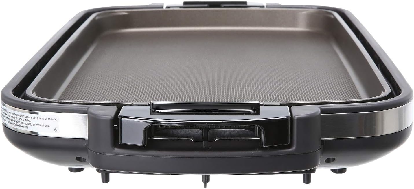 Gourmet Sizzler Electric Griddle Brown Aluminum Metal Stainless Steel Non-stick Surface Variable Temperature Control