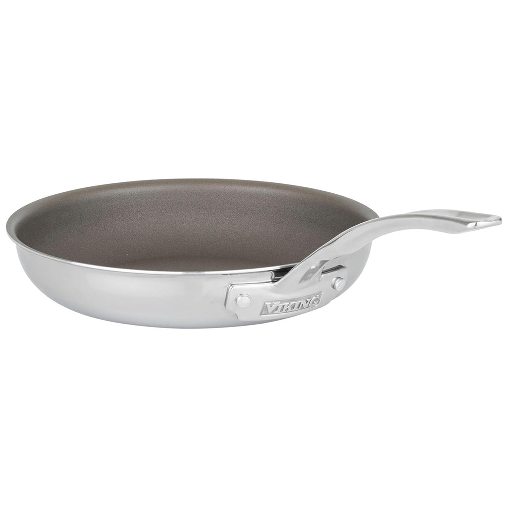 Viking PureGlide Pro 3-Ply Nonstick Frying Pan, Made without PFAS, 10-Inch Induction Cookware, Metal Utensil Safe Titanium Nonstick Surface, Oven Safe to 600F