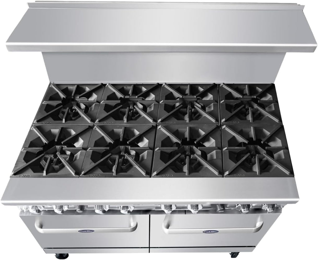 Atosa AGR Commercial Gas Range, 48' Gas Range, (8) Burners Top, (2) 20' Standard Ovens, Natural Gas (AGR-8B-NG)