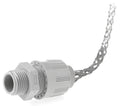 Woodhead 5530NM Cable Strain Relief Grip, Locknut, Max-Loc Cord Seal, Non-Metallic Mesh, Straight Male, 1/2' NPT Thread Size, Orange Grommet Color, .437–.500' Cable Diameter