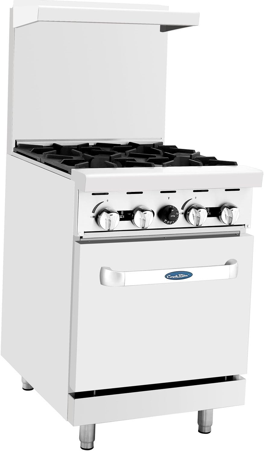Atosa AGR Commercial Gas Range, 24' Gas Range, (4) Burners, (1) 20' Standard Oven, Propane Gas (AGR-4B-LP)