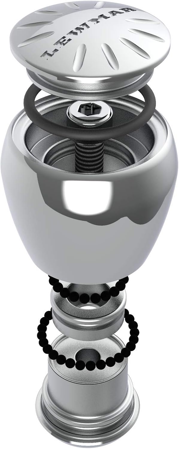 Lewmar Power Grip Boat Steering Wheel with 1/2' Welded Nut - 15.5' Diameter, Weather-Resistant Stainless Steel, Professional Knob with Ergonomic Finger Grips