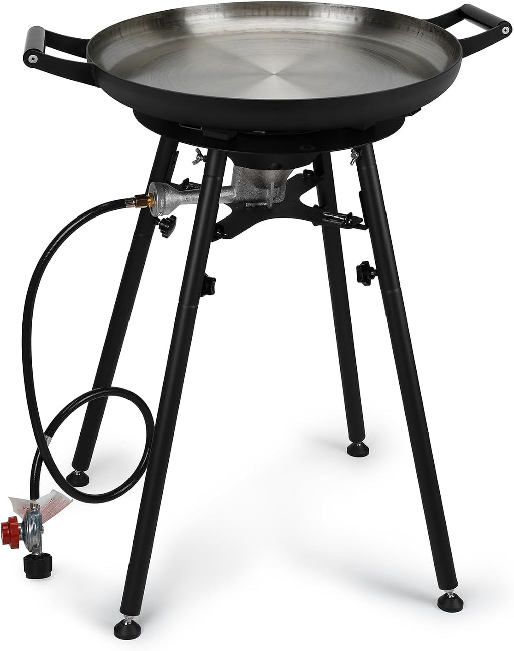 ONLYFIRE GRILLS Propane Paella Burner Stand Set with 21' Paella Pan, Outdoor Gas Stove Cooking Kit, Portable Gas Burner with Wok for Backyard Camping Tailgating RV, 4FT Hose, 60000BTU, GS300