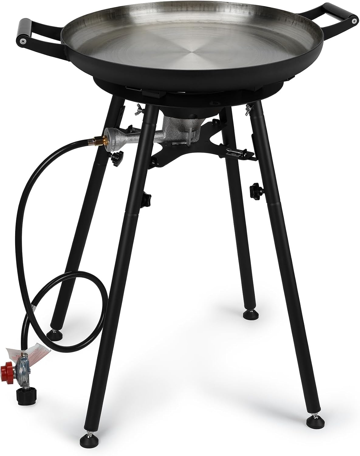 ONLYFIRE GRILLS Propane Paella Burner Stand Set with 21' Paella Pan, Outdoor Gas Stove Cooking Kit, Portable Gas Burner with Wok for Backyard Camping Tailgating RV, 4FT Hose, 60000BTU, GS300