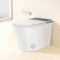 Smart Toilet with Heated Seat, Warm Water Bidet, Dryer, Night Light, Dual Auto Flush, Foot Sensor, Modern Elongated One-Piece Toilet for Bathrooms