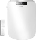 XCQQ Bidet Square Toilet Seat for Rectangle Toilets, Rectangular Electric Heated Bidet Toilet Seat with Wireless Remote, Adjustable Warm Water and Air Dryer, Oscillating Wash