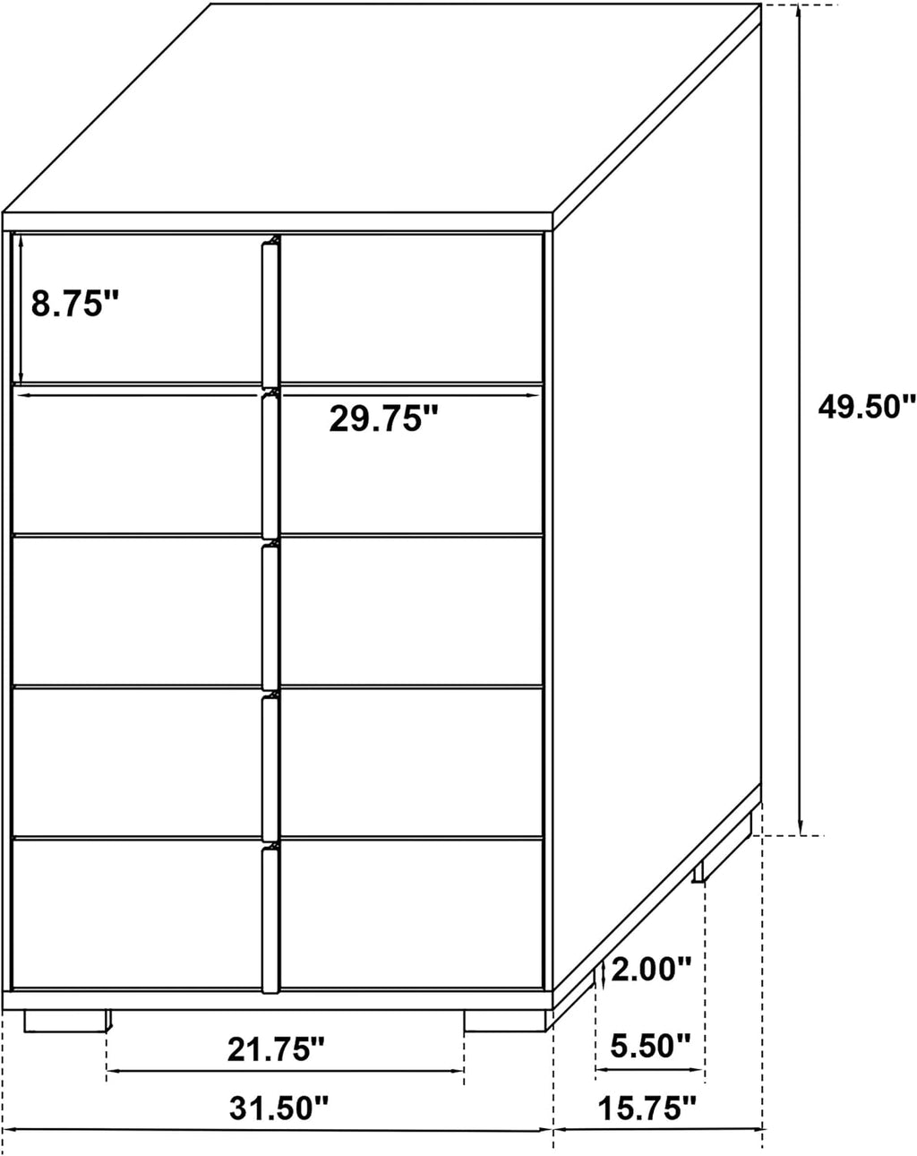 Coaster Home Furnishings Marceline Contemporary 5-Piece Bedroom Set Eastern King Size LED Panel Bed Frame 51-inch Headboard White 222931KE-S5