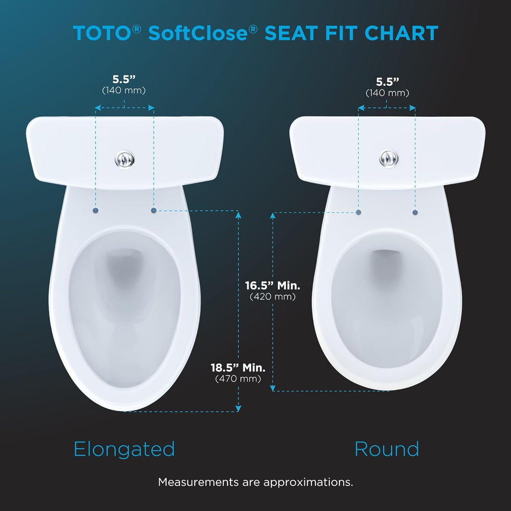 TOTO SS214#51 Soiree SoftClose Elongated Toilet Seat, Ebony