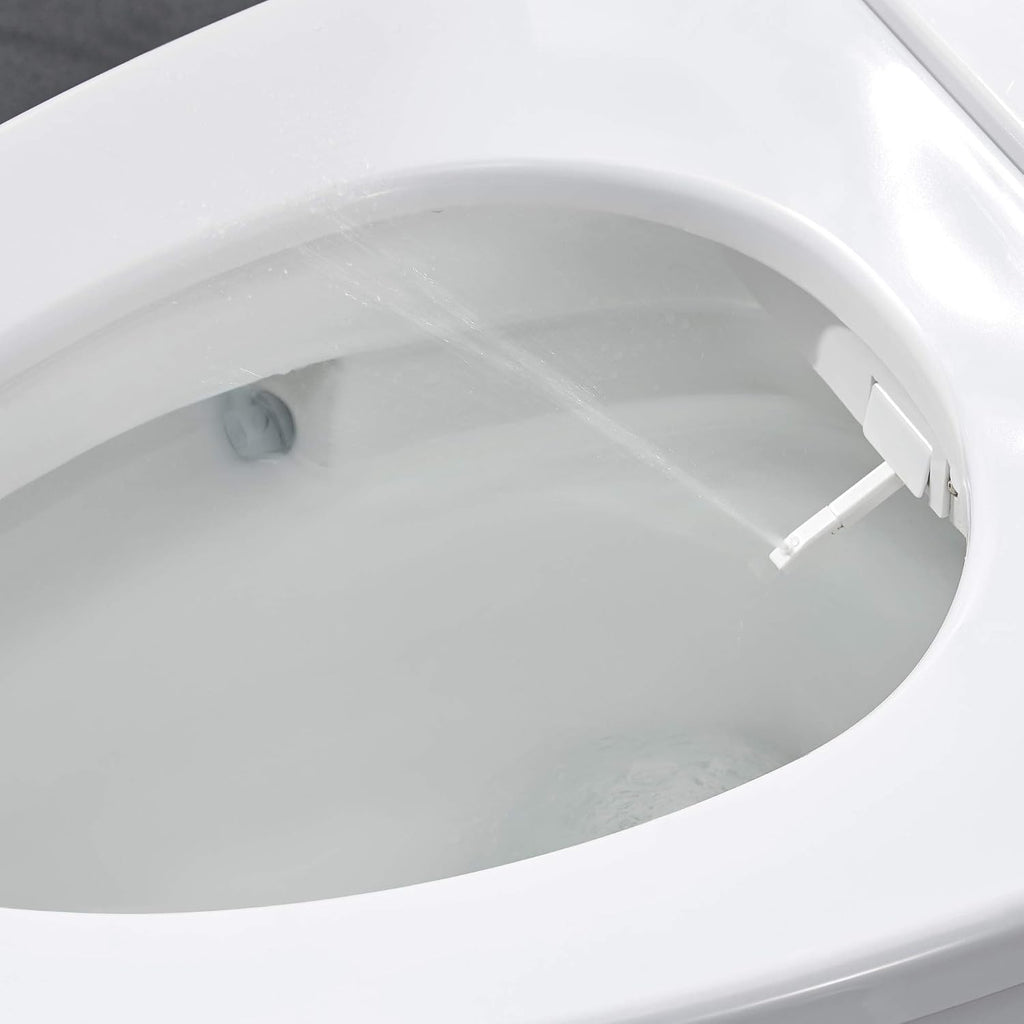 OVE Decors Wilma Smart Toilet with Integrated Bidet Seat, Heated Seat with Auto Flush and Warm Water and Multi Function Remote Control, White