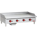 Iron Range IRMG-48 48' x 21' Countertop Commercial Gas Griddle, 120,000 BTU, 4 Burners, Stainless Steel, Manual Controls, ETL Listed, U-Style Burners, LPG Conversion Kit Included