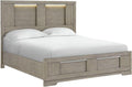 Picket House Furnishings Argo King Panel 3PC Bedroom Set with LED in Gray