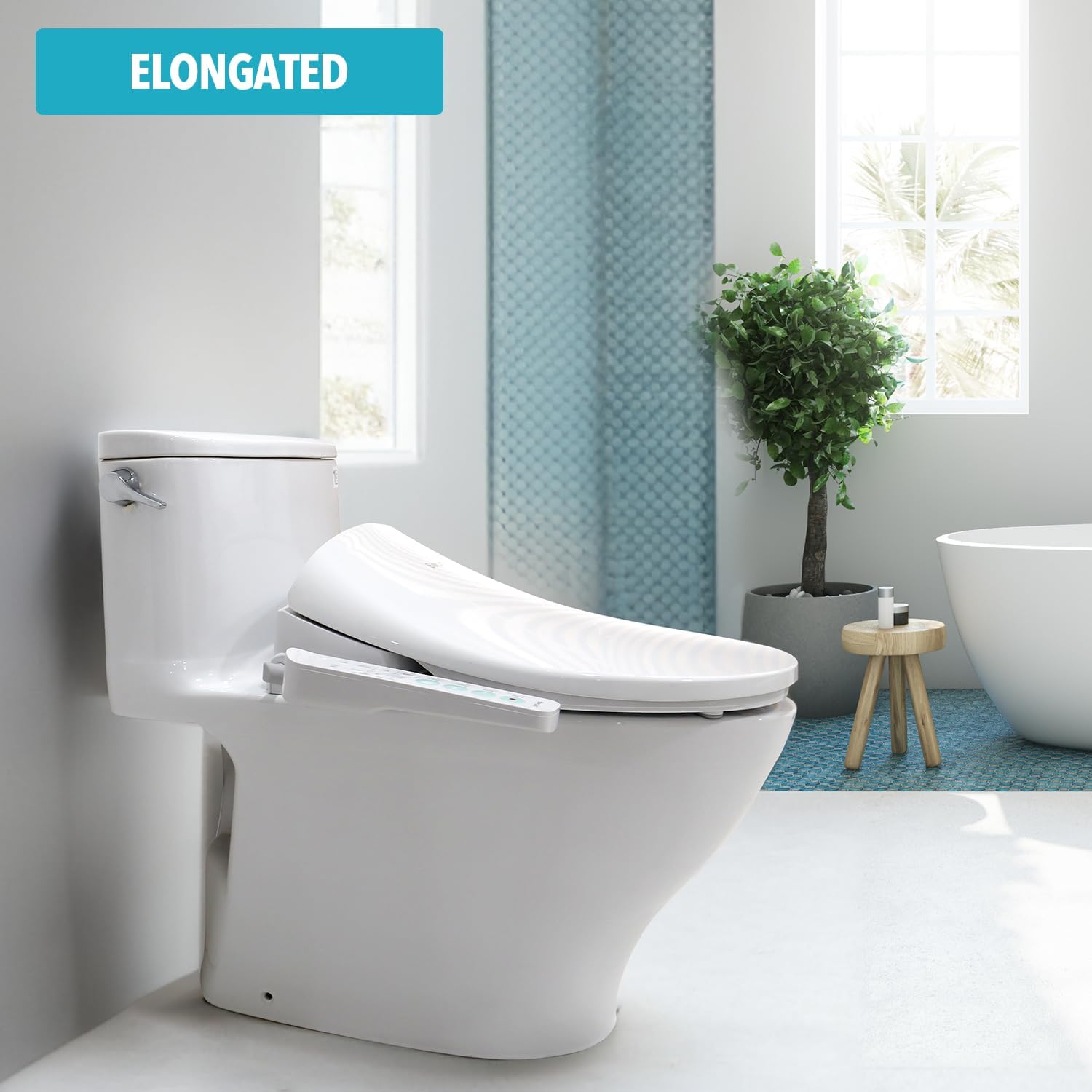 Barumi Bidet [BM-5000], Electric Bidet Toilet Seat, Heated Seat, Warm Water, Position Control, Eco-Mode, Self Cleaning