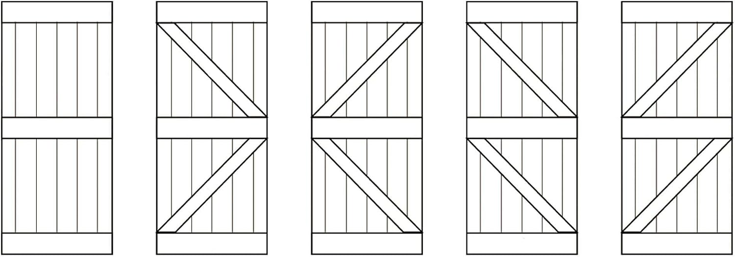 K Series 28in x 84in Brown/Walnut Finished DIY Solid Wood Interior Sliding Barn Door Slab (Hardware Kit NOT Included) - Assembly Needed