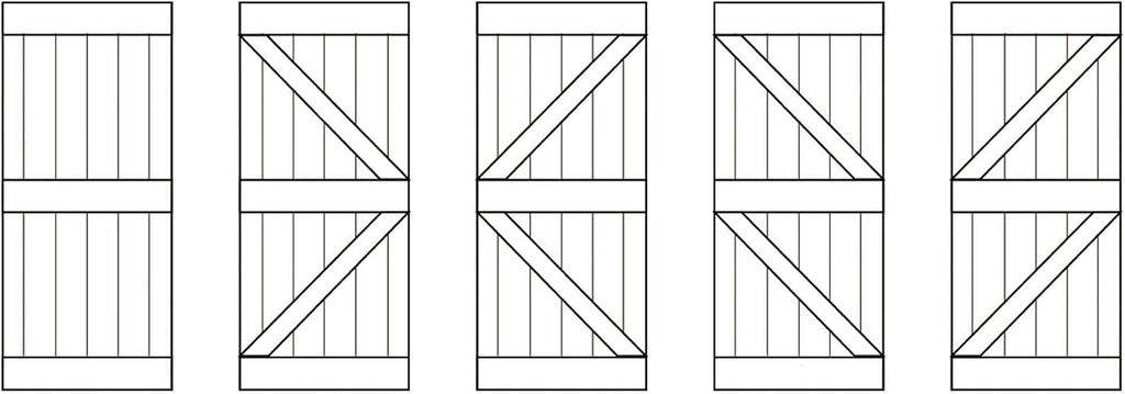 K Series 42in. X 84in. Brown/Walnut Finished DIY Solid Wood Interior Sliding Barn Door Slab(Hardware Kit NOT Included)-Assembly Needed