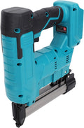 Cordless Brad Nailer, 20V Crown Stapler Electric Staples Guns with 100 F32mm Straight Nails,100 N Nails, Nail Gun for (Cordless Nailing Machine +200 Nails)
