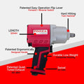 1/2' Composite Air Impact Wrench, One-Handed Push Button F/R Control, 830 ft-lbs Max Torque, Lightweight Pneumatic Gun for Tire Change & Auto Repair