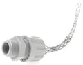 Woodhead 5530M Cable Strain Relief Grip, Locknut, Max-Loc Cord Seal, Stainless Steel Mesh, Straight Male, 1/2' NPT Thread Size, Orange Grommet Color, .437–.500' Cable Diameter