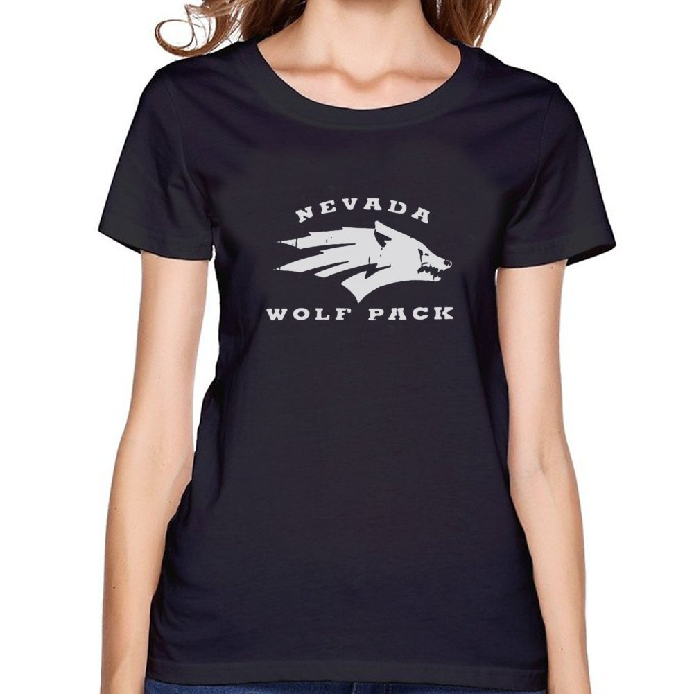 University of Nevada Reno Nevada Wolf Pack Logo Women's Short Sleeve Shirt S Black
