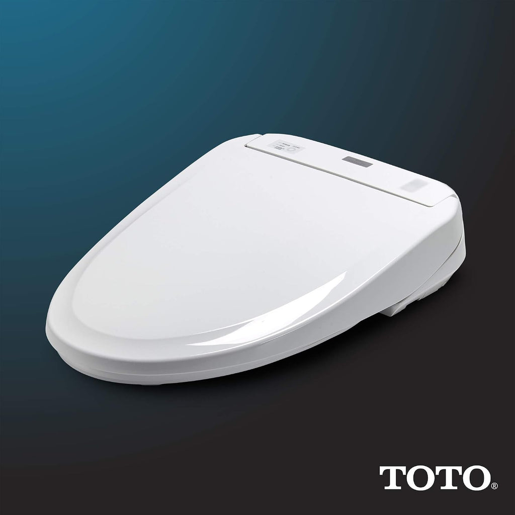 TOTO WASHLET S350e Electronic Bidet Toilet Seat with Auto Open and Close and EWATER+ Cleansing, Round, Cotton White - SW583#01
