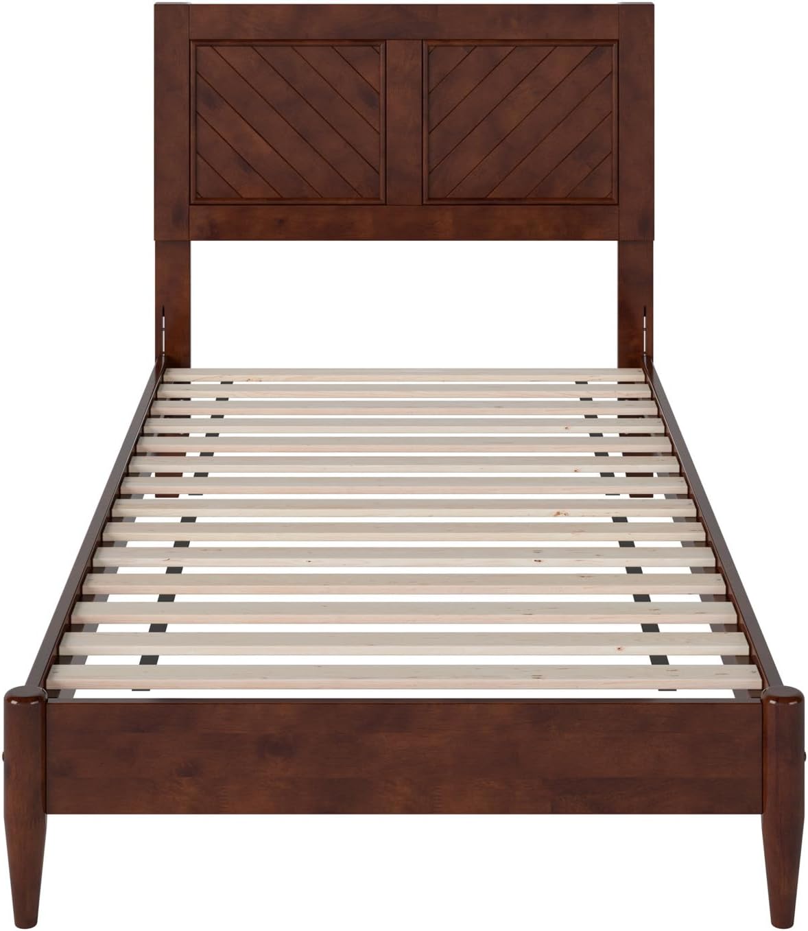 AFI, Berkshire Twin XL Solid Wood Low Profile Platform Bed, Walnut