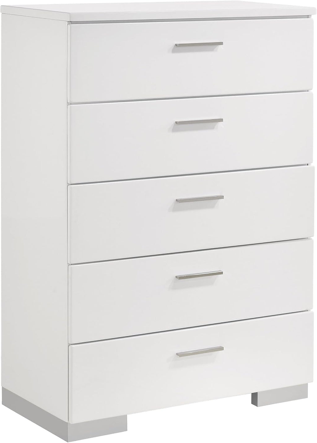 Coaster Home Furnishings Felicity 5-Piece California King Bedroom Set White High Gloss 203511KW-S5
