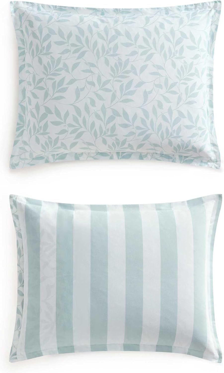 Martha Stewart - King Comforter Set, 100% Naturally Soft & Breathable Cotton Bedding, Lightweight for Year Round Comfort, 3 Piece Bed Set with Matching Pillowcases (Copper Vines Blue)