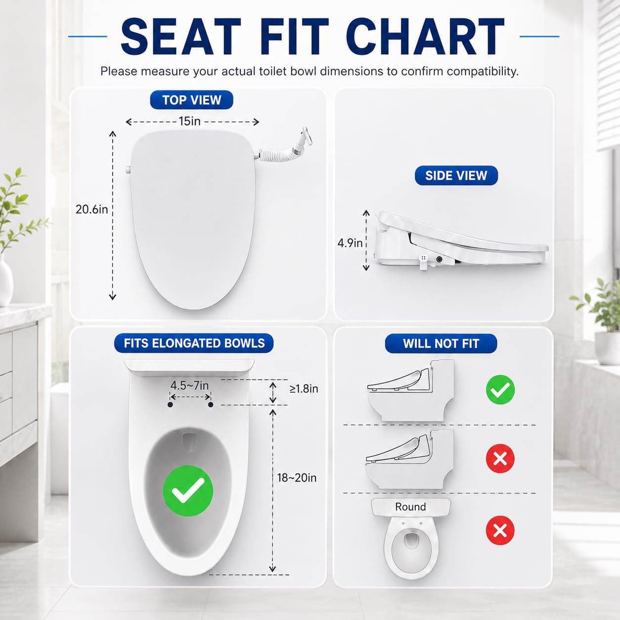 DC02 iCleaningo Electric Bidet Toilet Seat, Auto Open & Close Lid, Heated Seat, Adjustable Wash & Dry, 360° Handheld Sprayer, 42-Color Dual-Ring Ambient Light, Elongated, Remote