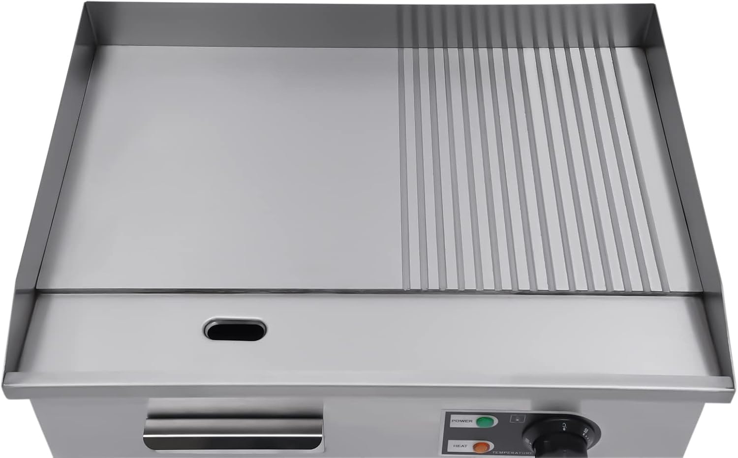 1600W Commercial Griddle, 22' X 13.7' Electric Griddles Grill,Commercial Flat Top Griddle Countertop Griddle Hot Plate Kitchen Stainless Steel Restaurant Grill, 50-300°C Adjustable Temperatures
