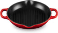 Le Creuset Enameled Cast Iron Signature Deep Round Grill, 9.75', Cerise