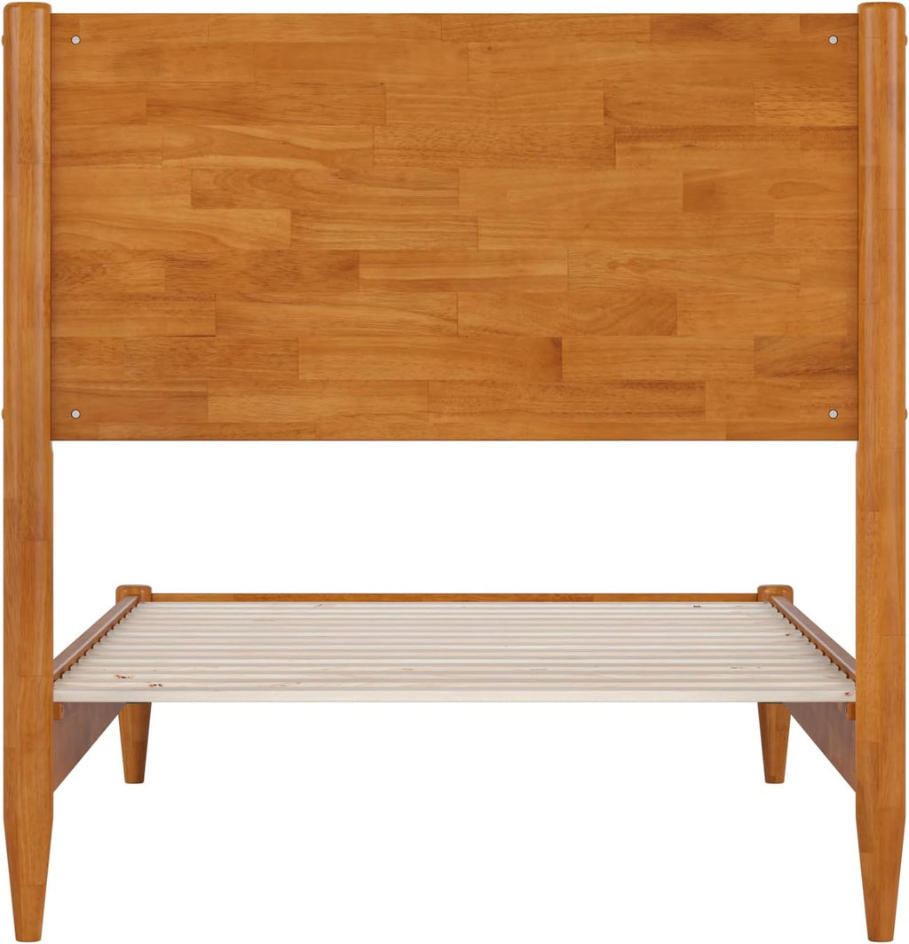 AFI, Pasadena Twin Solid Wood Low Profile Platform Bed, Light Toffee