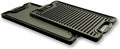 Emeril by All-Clad E60197 Cast-Iron 2-Burner Reversible Grill / Griddle Cookware, Black