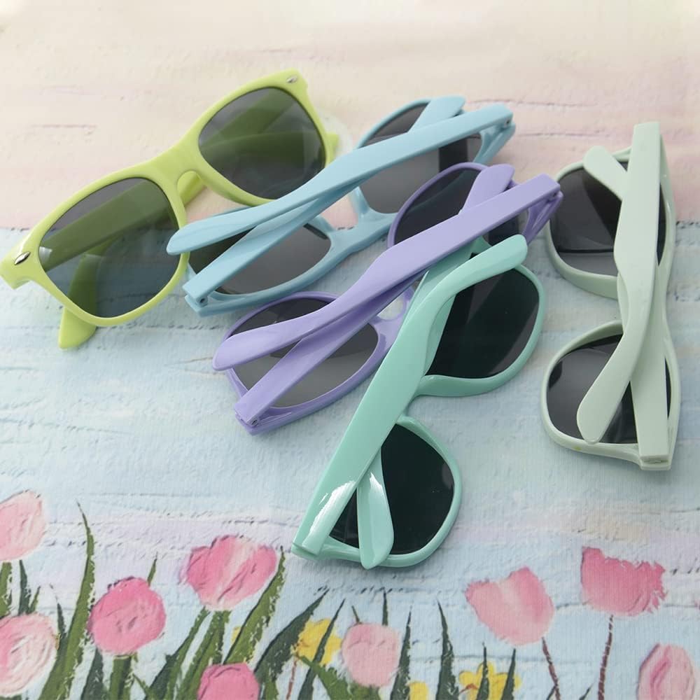 Personalized Sunglasses Bulk Party Favors Adult Gifts Custom Wedding/Bachelor/Birthday/Bridal/Groomman/Company Personalized Party Sunglasses Gifts for Guests (80PC Yellow)