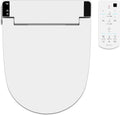 VOVO VB-6100SR Round Bidet Toilet Seat, Warm Water, LED Light, Heated Seat, White, Dryer, Stainless Steel Nozzle, Made in Korea