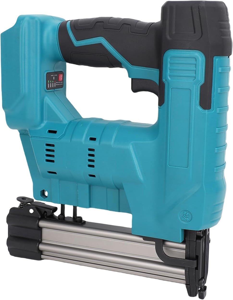 Cordless Brad Nailer, 20V Crown Stapler Electric Staples Guns with 100 F32mm Straight Nails,100 N Nails, Nail Gun Battery Powered for Upholstery Carpentry Home (US Plug 100-240V)