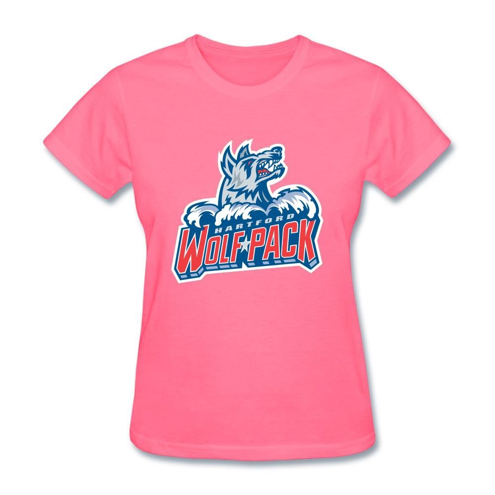 VEBLEN Women's Hartford Wolf Pack Design Cotton T Shirt