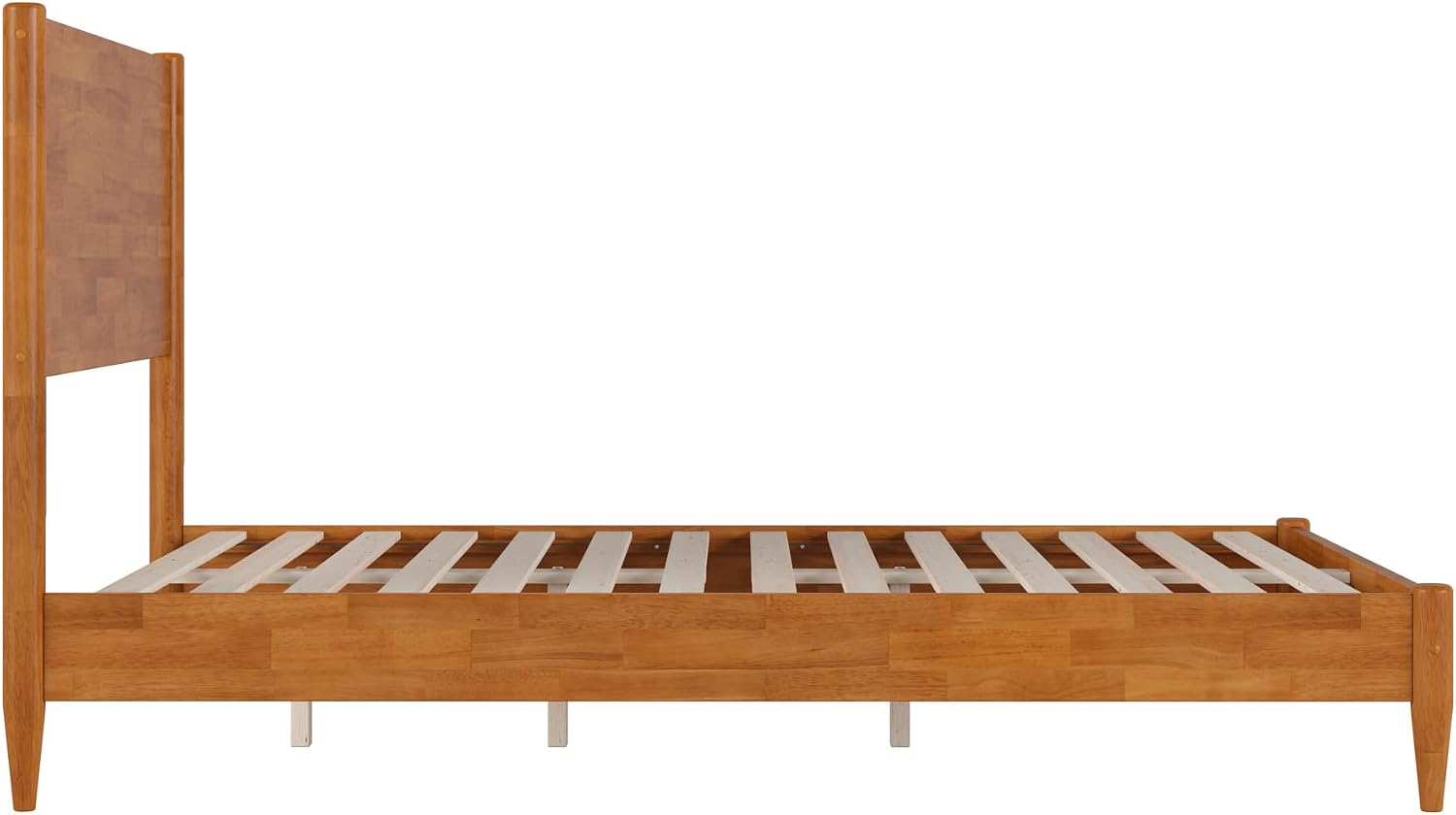 AFI, Pasadena Full Solid Wood Low Profile Platform Bed, Light Toffee