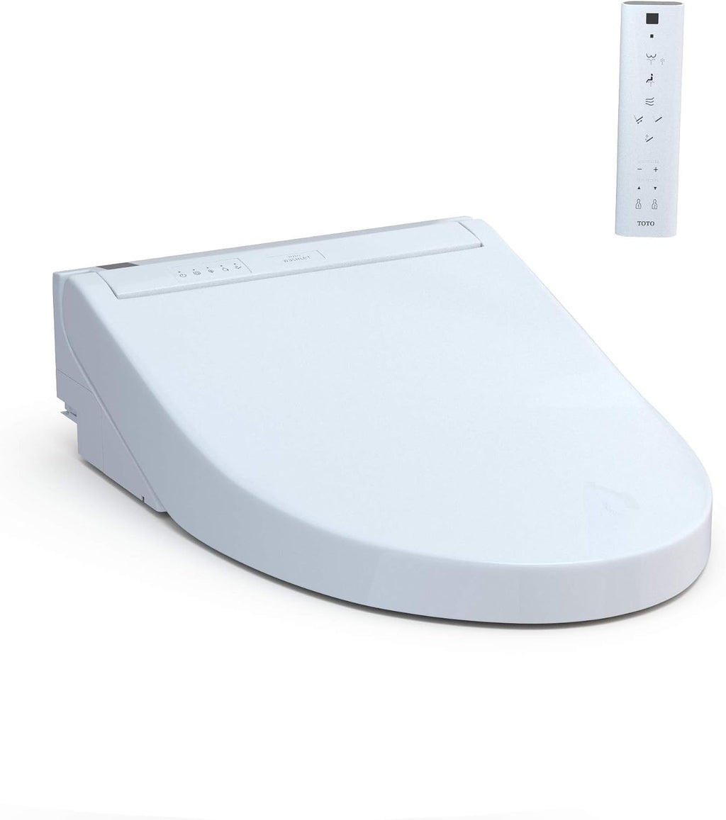 TOTO SW3083#01 WASHLET C5 Round Electronic Bidet Toilet Seat, C5Round, Cotton White & SW3084#01 WASHLET C5 Electronic Bidet Toilet Seat with PREMIST and EWATER+ Wand Cleaning, Elongated, Cotton White