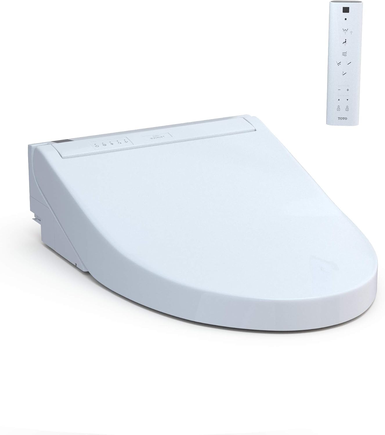 TOTO SW3083#01 WASHLET C5 Round Electronic Bidet Toilet Seat, C5Round, Cotton White & SW3084#01 WASHLET C5 Electronic Bidet Toilet Seat with PREMIST and EWATER+ Wand Cleaning, Elongated, Cotton White