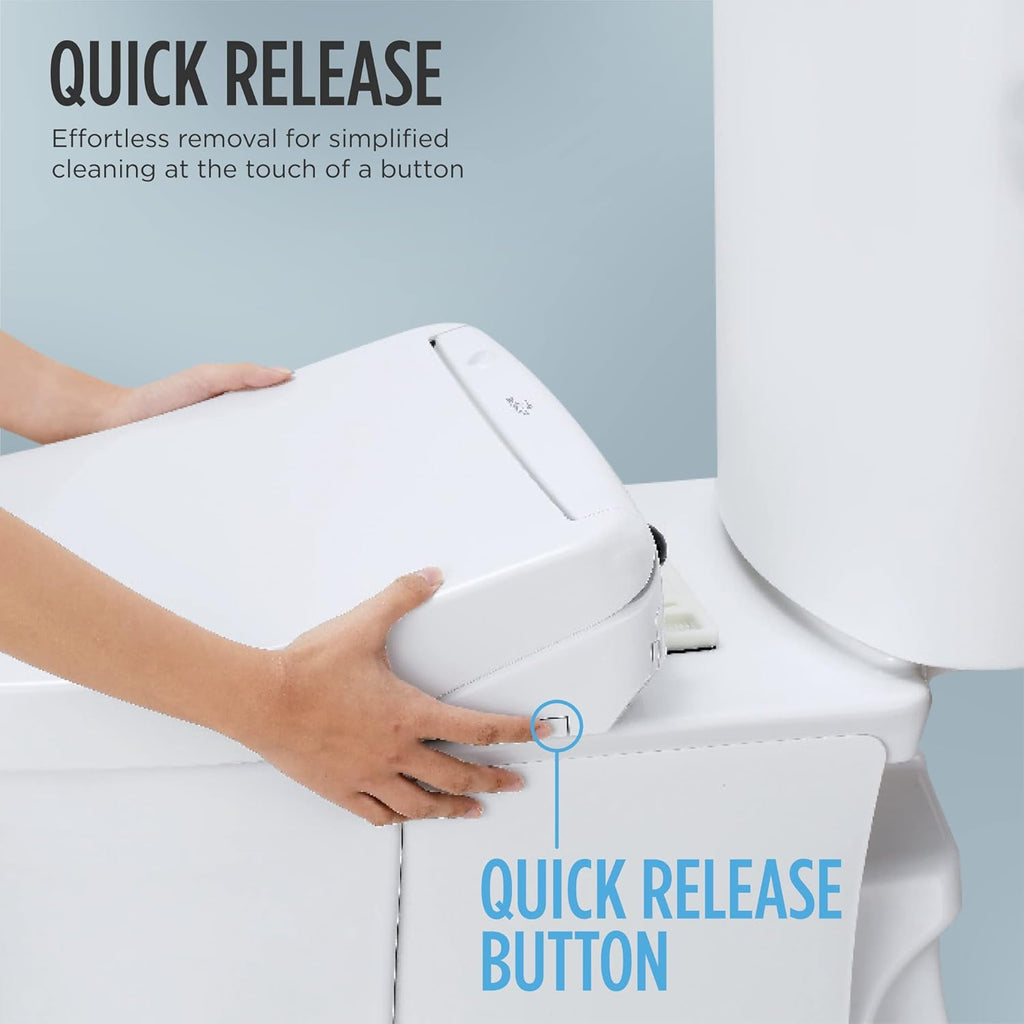 TOTO® WASHLET® KC2 Electronic Bidet Toilet Seat with Heated Seat and SoftClose Lid, Round, Cotton White - SW3023#01