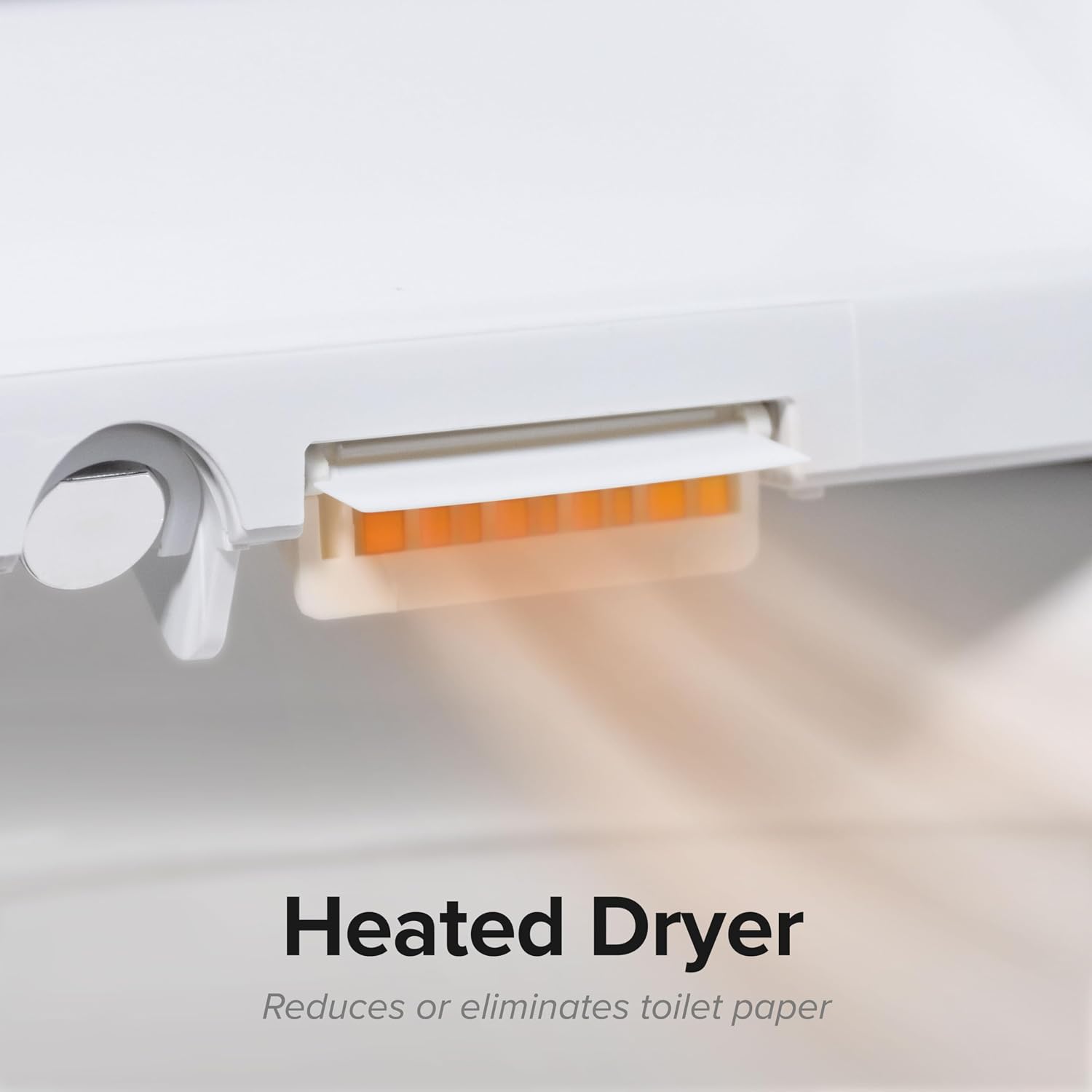 SmartBidet® SB-2400 Advanced Electric Smart Bidet™ Slim Profile Seat in Round White with Remote Control, LED Night Light, Stainless Steel Nozzle, Heated Seat, Warm Dryer