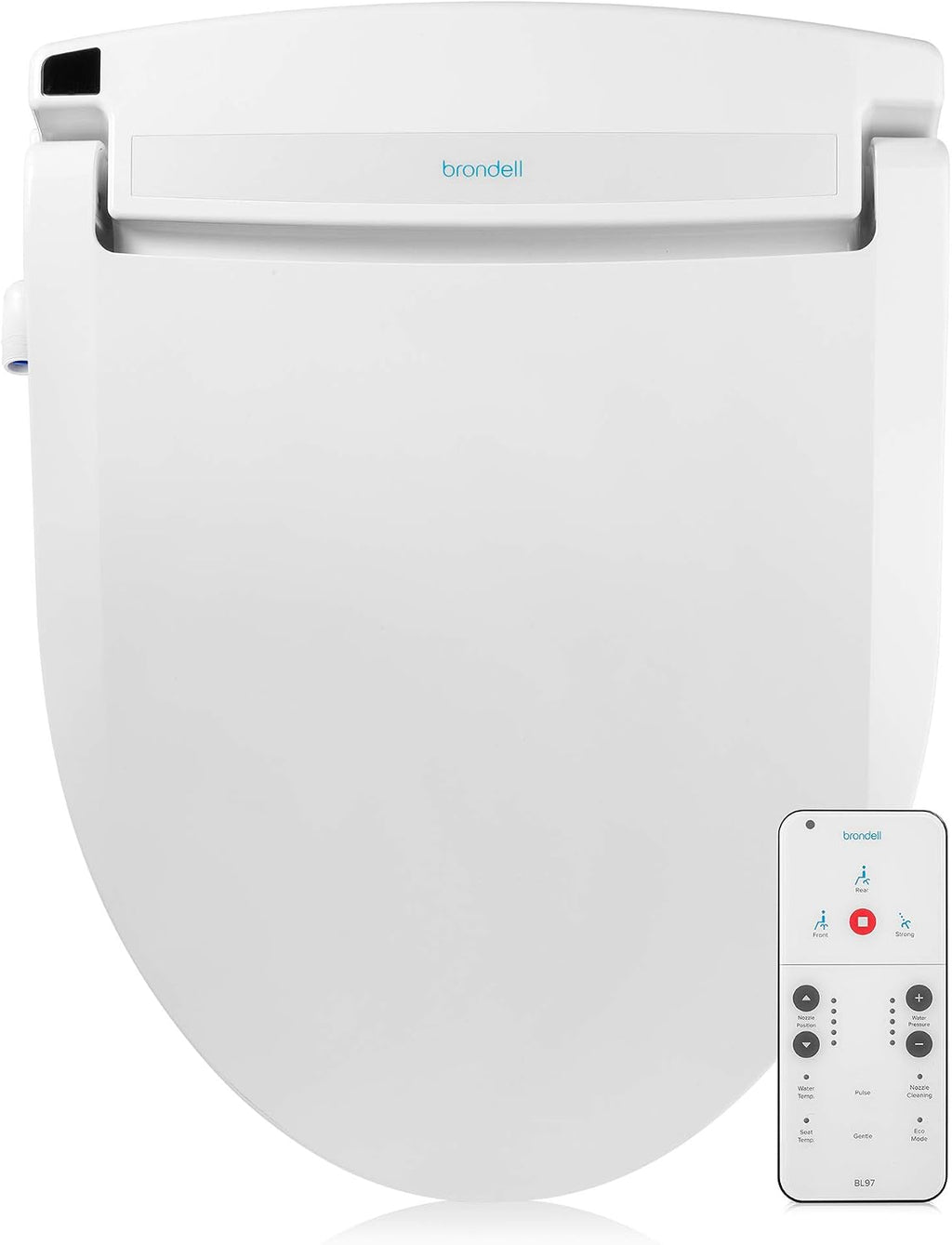 Brondell BL97 Round Swash Electronic Bidet Seat, Fits Round Toilets, White