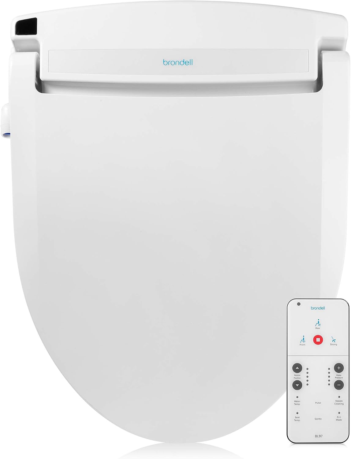 Brondell BL97 Round Swash Electronic Bidet Seat, Fits Round Toilets, White