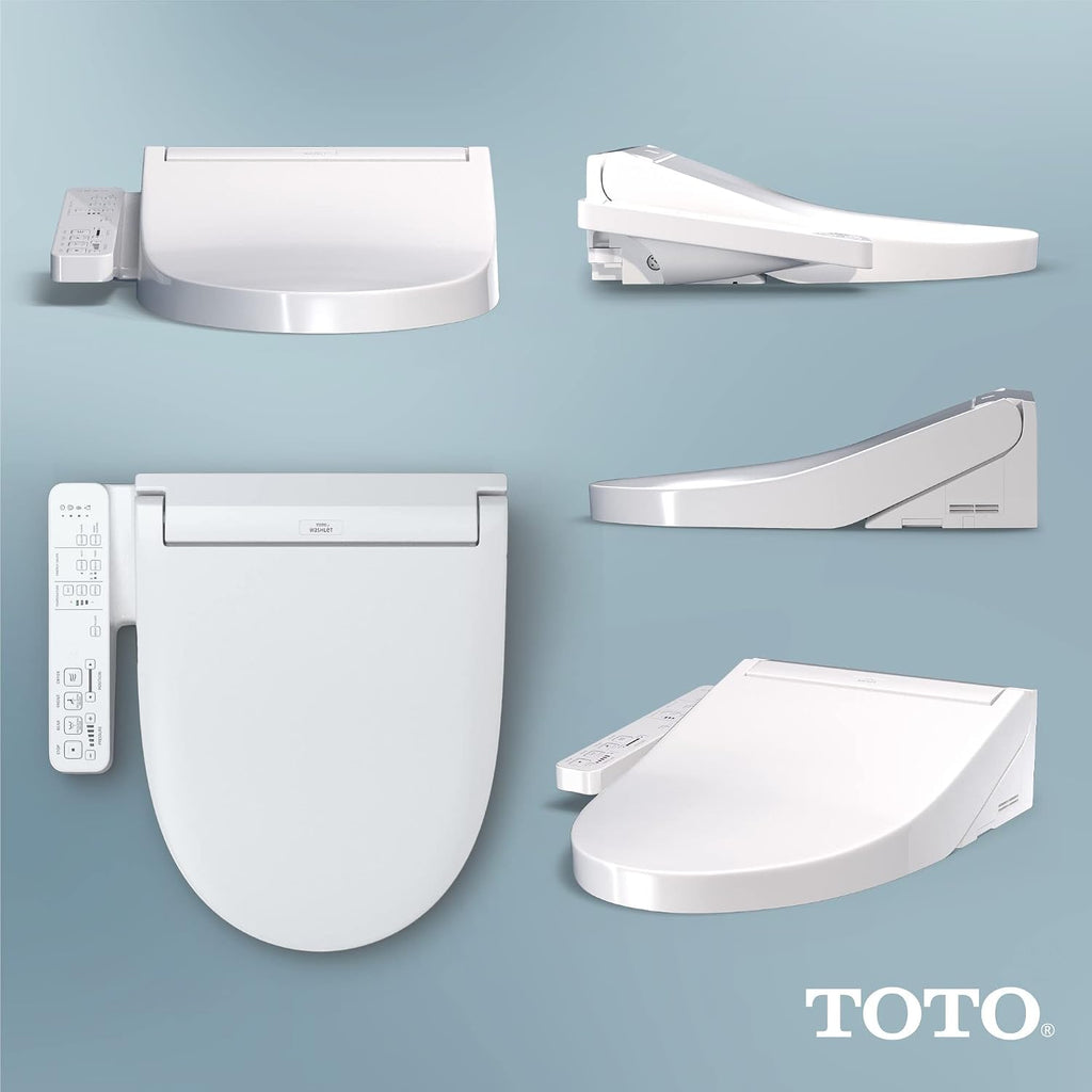 TOTO® WASHLET® KC2 Electronic Bidet Toilet Seat with Heated Seat and SoftClose Lid, Round, Cotton White - SW3023#01